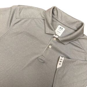 Oakley Men's FITS L Gray Regular Fit Short‎ Sleeve 2 Button Polo